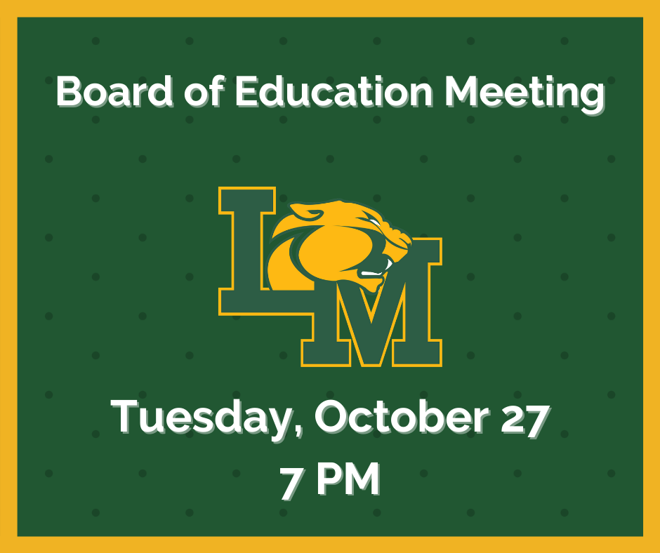 board of education meeting - October 27 at 7
